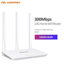 300Mbps Fast Speed Wireless Router 1 WAN+3 LAN RJ45 Ports 3*5dbi High Gain Omni -Directional Antenna Home Use Router 2024 - buy cheap