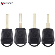 KEYYOU-carcasa de llave de coche con mando a distancia, 2/3 botones, Fob, sin cortar, para BMW E31, E32, E34, E36, E38, E39, E46, Z3, Z4 2024 - compra barato