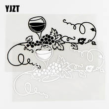 YJZT 15,9 × 9,5 см виниловые наклейки для украшения винного искусства черного/серебряного цвета 10A-0725 2024 - купить недорого