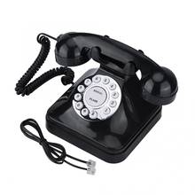 Style Retro Vintage Antique Wired Telephone Landline Numbers Storage Dial Retro Telephone Landline Phone 2024 - купить недорого