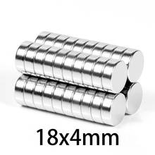 Imán de tierras raras N35 NdFeB, imanes de neodimio circulares y fuertes de 18x4mm, 5-200 piezas, 18x4mm 2024 - compra barato