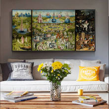 Pinturas artísticas en lienzo del jardín de las delicias de la tierra, reproducciones de Bosch Hieronymus, sala de estar en lienzo para impresiones artísticas, Cuadros 2024 - compra barato