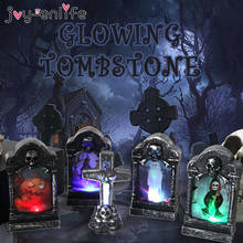 Halloween Glowing LED Tombstone Light Halloween Home Garden Decor Retro Simulation Pumpkin Skull Gravestone Lamp Halloween decor 2024 - buy cheap