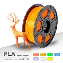 3D Printer PLA Filament Transparent 1KG/ Spool 1.75mm PLA Filament Printing Material Supplies For Drawing Pens Consumables 2024 - buy cheap