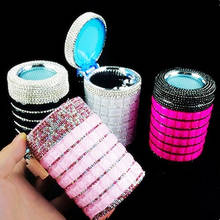 WHYOU Creative Lidded Ashtray Smokeless Ashtray for Car Car Ashtray with Lids Led Light Diamond Portable Girly Ashtray Gift 2024 - buy cheap