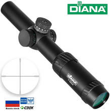 Escopo óptico tático para rifle de caça, espelho para airsoft, preto e vermelho, iluminado na cor verde, fechadura para caça, 1-5x24 2024 - compre barato