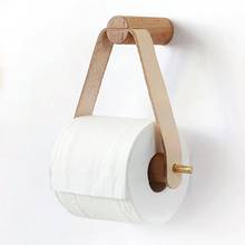Suporte de papel higiênico de madeira triângulo rolo prateleira de armazenamento de tecido rack de toalha de cozinha wall-mounted tecido de armazenamento de banheiro 2024 - compre barato
