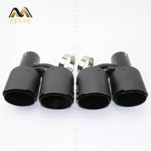 car accessories Exhaust muffler double tailpipe throat without light optional carbon fiber 304 stainless steel black for BMW E46 2024 - buy cheap