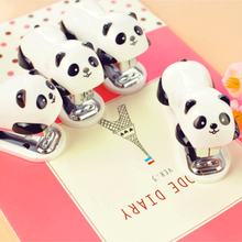 Mini Panda Stapler Set Kawaii Cartoon Panda Practical Paper Binder Clips Cute Stapler Stationery School Office Binding Supplies 2024 - buy cheap