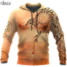 Cloocl-moletom com capuz e estampa 3d, mais bonita, feita em viking, moda outono, casual, masculina 2024 - compre barato