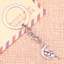 20pcs New Fashion Keychain 25x14mm fairy angel moon star Pendants DIY Men Jewelry Car Key Chain Ring Holder Souvenir For Gift 2024 - buy cheap