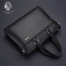 LAORENTOU Men Briefcase Business Laptop Handbag Genuine Leather Shoulder Messenger Bag Man Cow Leather Notebook Crossbody Bag 2024 - buy cheap