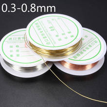 0.3/0.4/0.6/0.8mm DIY Making Jewelry Copper Thread Nail Art Alloy Cord Beading Wire DIY Craft Making Cord String Accessories 2024 - buy cheap
