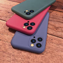 Оригинальный защитный чехол из жидкого силикона для объектива камеры iPhone 11 Pro XS Max X XR 7 8 6 6S Plus SE2 SE 2020, мягкий чехол 2024 - купить недорого
