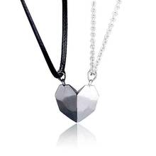 Simple Magnet Heart Pendant Couple Necklaces Gift for Woman Men Anniversary Birthday Festival Love Promise Jewelry 2024 - buy cheap