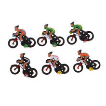 24 piezas en miniatura 1/87 HO, modelo ciclista DIY, paisaje, mesa de arena, diseños 2024 - compra barato