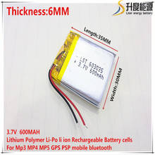 3.7V 600mAh 603035 Lithium Polymer Li-Po li ion Rechargeable Battery cells For Mp3 MP4 MP5 GPS mobile bluetooth 2024 - buy cheap