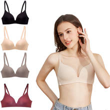 Lencería Sexy de realce sin anillo de acero para mujer, ropa interior sin costuras, Bralette fino a la moda, sostén inalámbrico, ropa íntima femenina 2024 - compra barato