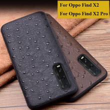 Funda de piel auténtica para Oppo Find x2 X 2, carcasa trasera de lujo para Oppo Find X2 pro, X2pro 2024 - compra barato