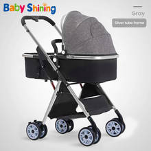 BabyShining-cochecito de paisaje alto para bebé, silla de paseo reclinable, ligera Y plegable, con amortiguador de cuatro ruedas, paraguas, para 0-3 años + 2024 - compra barato