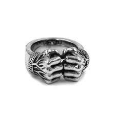 Anillo de boxeo con puño con personalidad, joyería de acero inoxidable, bandas de moda, Punk, Rock, Biker, para hombre y niño, venta al por mayor, SWR0974 2024 - compra barato