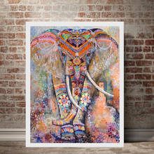 Pintura de diamantes 5D DIY, cuadro de elefante a todo Color, bordado de diamantes de imitación, punto de cruz, regalo artístico de animales 2024 - compra barato