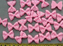 150 pcs pink or specified colors polka dots Bow Cabochons (28mm) Cell phone decor, hair accessory supply, embellishment 2022 - buy cheap