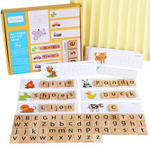 Деревянные детские развивающие буквы, игрушки, алфавит, подходящая игра Монтессори, Обучающие слова, вспомогательные игрушки для детей 2024 - купить недорого