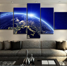 5 Piece Wall Art Paintes  Outer Space Earth Modern Decorative Pictures on Canvas  for Home Living Room Decorations Accessories 2024 - buy cheap