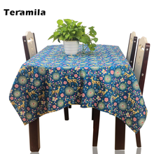 Teramila Christmas Deer Rectangular Tablecloth Thick Cover Linen Dining Round Table Cloth For Wedding Party Mantel Home Decor 2024 - buy cheap