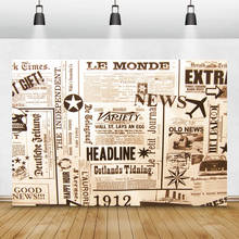 Laeacco Old Newspapers Photography Backdrops Photographic Backgrounds Grunge Portrait Photozone Retro Study Room Decor Photocall 2024 - buy cheap