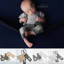 Dvotinst Baby Photography Props Newborn Gentleman Outfits Plaid Vest Suspenders Pants Fotografia Accessories Shoots Photo Props 2024 - buy cheap