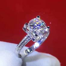 Simple Moissanite Ring for Office Woman D Color VVS1 Moissanite Silver Ring 925 Silver Gemstone Jewelry 2024 - buy cheap