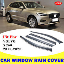 Козырёк окна для Volvo XC60, защита от дождя для автомобиля, дефлекторы, тент, отделка, крышка, внешние аксессуары для стайлинга автомобиля, детали 2018-2020 2024 - купить недорого