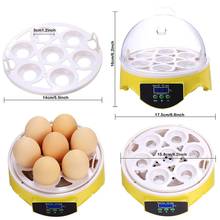 Mini incubadora de 7 huevos para aves de corral, Incubadora Digital de temperatura, Incubadora de huevos, pollo, pato, pájaro, Paloma 2024 - compra barato