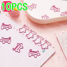 10PCS Pig Animal Pink Bookmark Paper Clip School Office Supply Escolar Papelaria Gift Stationery 2024 - buy cheap
