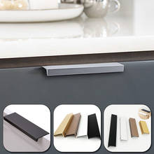 Kitchen Cabinet Pulls Drawer Knobs Black Gold Silver Color Hidden Handles Aluminum Alloy Cupboard Door Furniture Hardware 2024 - buy cheap