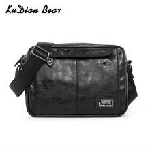 KUDIAN BEAR Men Messenger Bag With Headphone Hole Leather Casual Black Men Messenger Bags Large Capacity Handbag BIG041 PM49 2024 - buy cheap