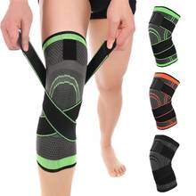1 pçs profissional unisex esportes joelho almofadas de proteção cinta de pressão-aliviar anti-deslizamento de malha de náilon basquete joelho cinta 2024 - compre barato