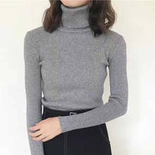 2020 Winter Women Sweater Turtleneck Thick Knitted Ribbed Pullover Women's Sweaters Female Fashion Autumn Slim Ladies Jumper 2024 - buy cheap