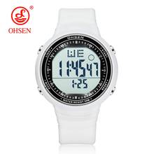 Fashion Digital Sport Watch Men Wristwatch Stopwatch Unisex Rubber White 50M Waterproof LED Watch male clocks relogio masculino 2024 - buy cheap