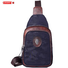 Maré bolsa de peito masculina casual, bolsa de couro à prova d'água com náilon bolsa de ombro bolsa mensageiro masculina de lona bolsa macia de tecido oxford 2024 - compre barato