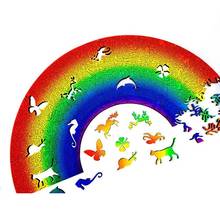 Rainbow Animal Shape Jigsaw Puzzle New Wooden Puzzle Infinite Loop Specific Diy Board Game Kids Adult Interaction Toys Gifts 2024 - buy cheap