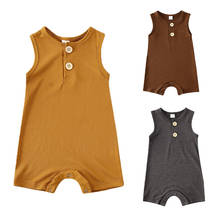 0-18M  Newborn Infant Baby Boys Girls Clothes Romper Jumpsuit  Sleeveless Summer Outfit Clothing 2024 - buy cheap