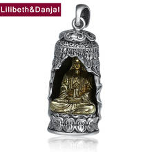 Men Women Pendant 100% Real S999 Sterling Silver Bodhisattva Buddha Statue Peace Symbol Necklace Pendant Jewelry making 2019 P05 2024 - buy cheap