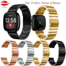 Universal Replacement Stainless Steel Metal Strap For Versa3 Watch Band For Fitbit Versa 3 / Sense Smartwatch Bracelet Men Women 2024 - buy cheap