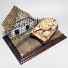 Casa europeia n ° 2 de madeira para batalha, modelo militar, quebra-cabeça 3d, pintura diy, brinquedos educativos para presente de crianças, 1:35 2024 - compre barato