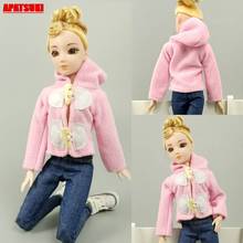 Pink Winter Outerwear Warm Tops Coat With Hat Clothes for Barbie Doll Outfits Clothes for Blythe Doll Accessories Kid Toy Gifts 2024 - buy cheap