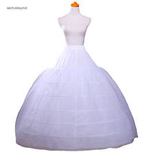 Big Wide Wedding Petticoat Crinoline Slip Underskirt 6 Hoops For Ball Gown Quinceanera Dress White Vintage Accessoire Mariage 2024 - buy cheap