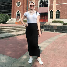 Korean Fashion Faldas Mujer Moda Muslim Knitted High Waist Maxi Pencil Long Skirt Jupe Longue Crayon Femme Skirts Women Clothing 2024 - buy cheap